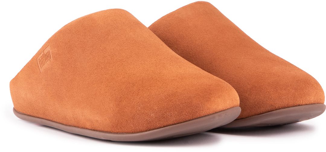 Fitflop Women Shearling-Collar Suede Slippers |GS7-A69| Desert Tan main image 0