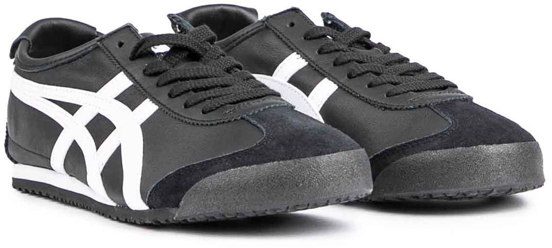 Mens Onitsuka Tiger Mexico 66 Trainers In Black/White | Soletrader