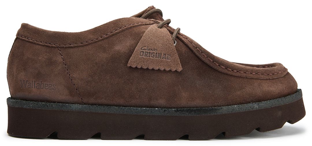 Mens Clarks Meare Wallabee Shoes In Dark Brown | Soletrader