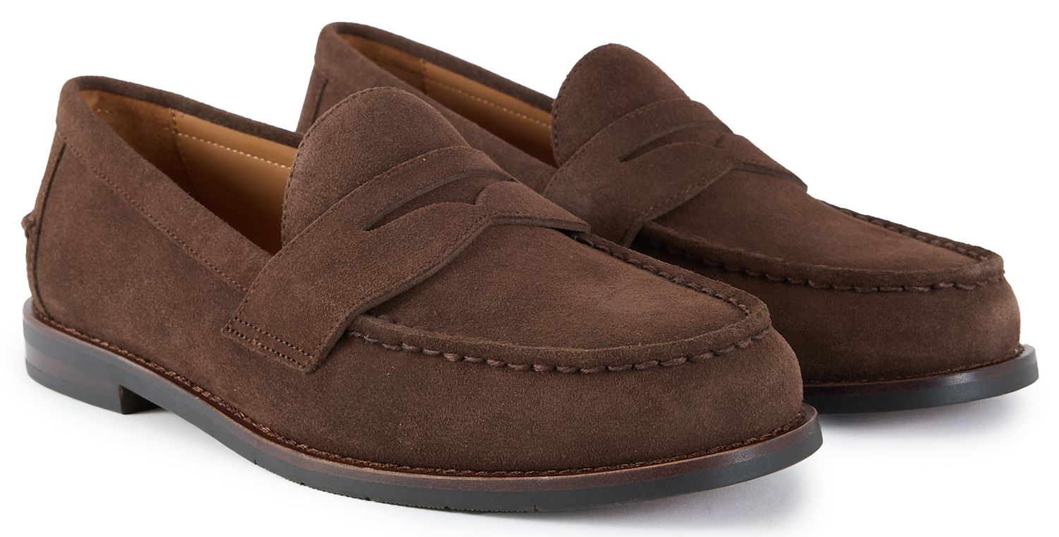 Mens Polo Ralph Lauren Alston Penny Shoes In Dark Brown | Soletrader