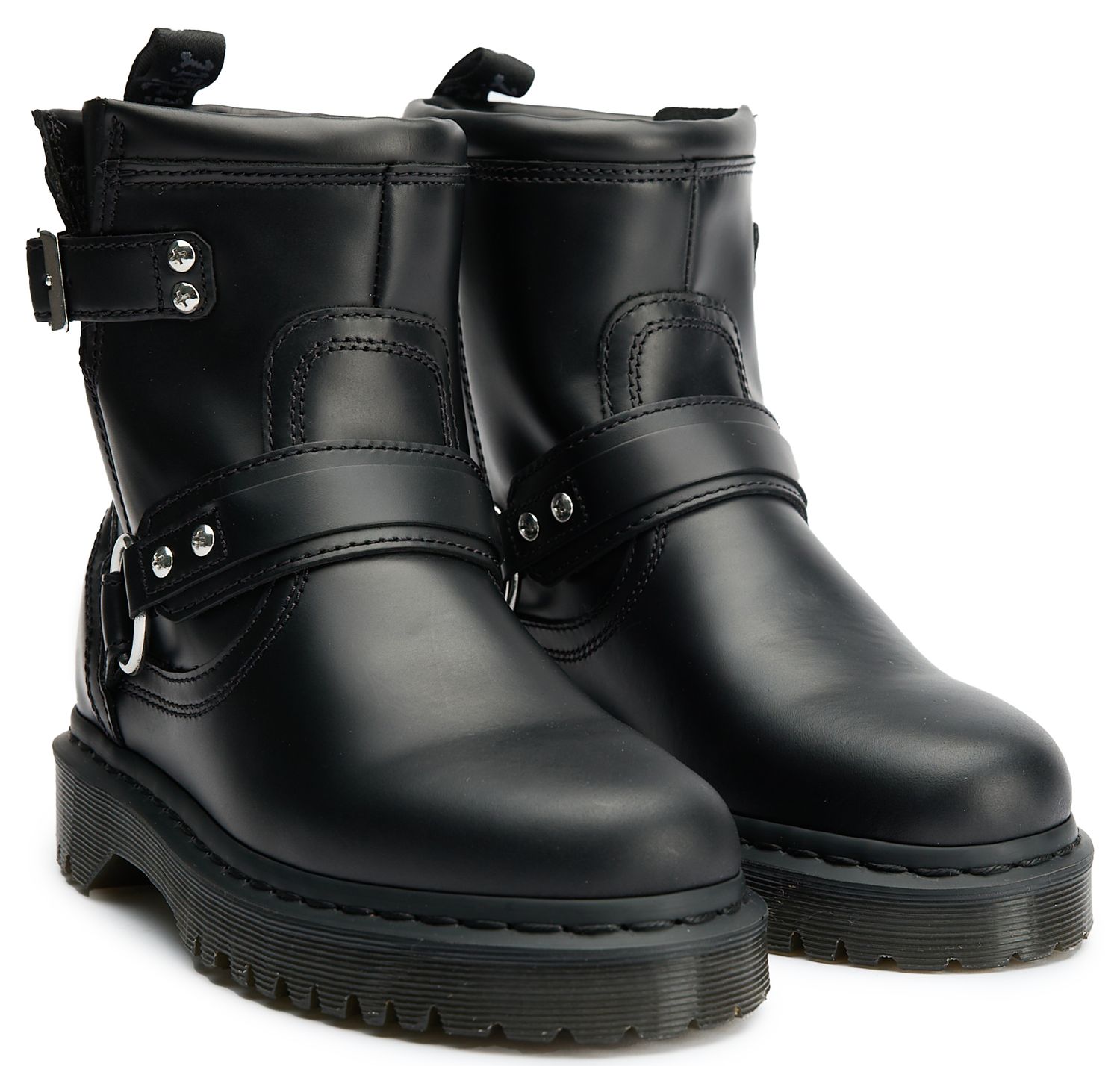 Womens Dr Martens Anistone Harness Boots In Black | Soletrader