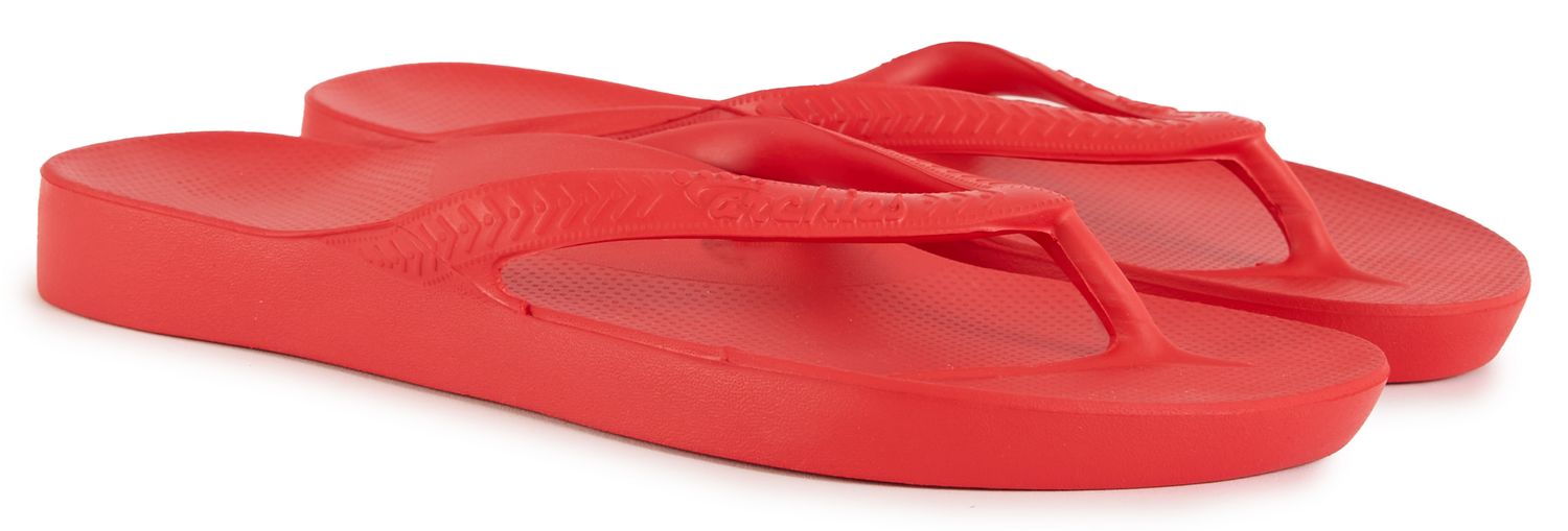 L'Appartement 【ARCHIES】THONGS SANDAL 23 Womens Archies Arch Support Flip Flop Sandals In Chilli Red