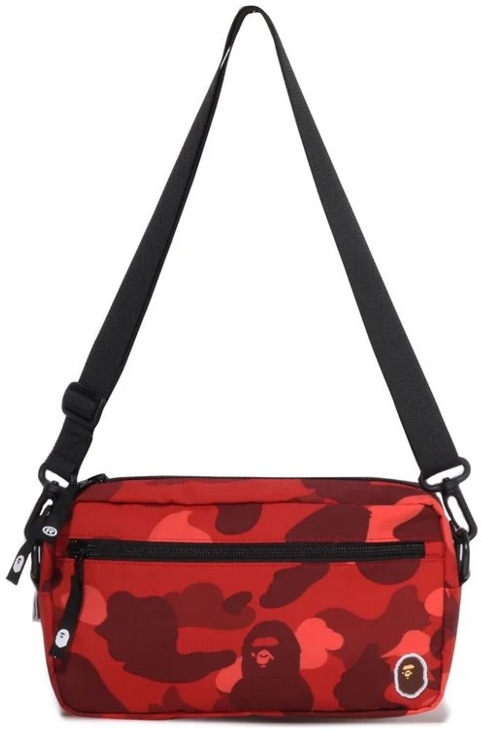 Mens A Bathing Ape Camo Cross Body Bag In Red | SOLE