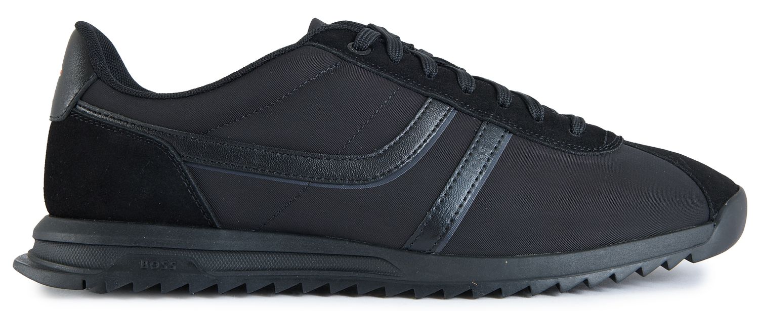 Mens Boss Orange Zayn Low Sneakers In Black | Soletrader