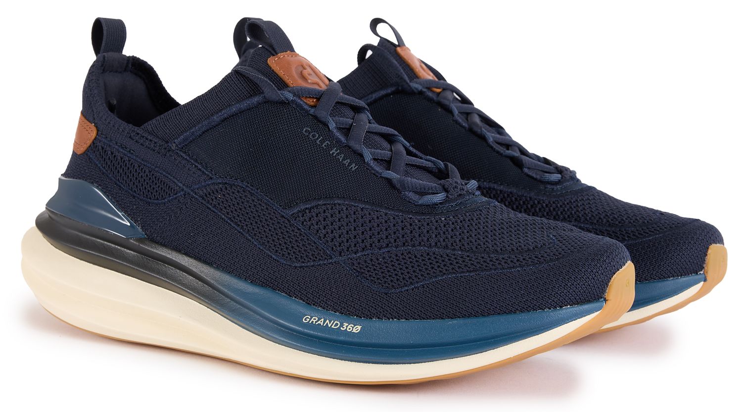Mens Cole Haan Original Grand Quadstar Stitchlite Sneakers In Blue