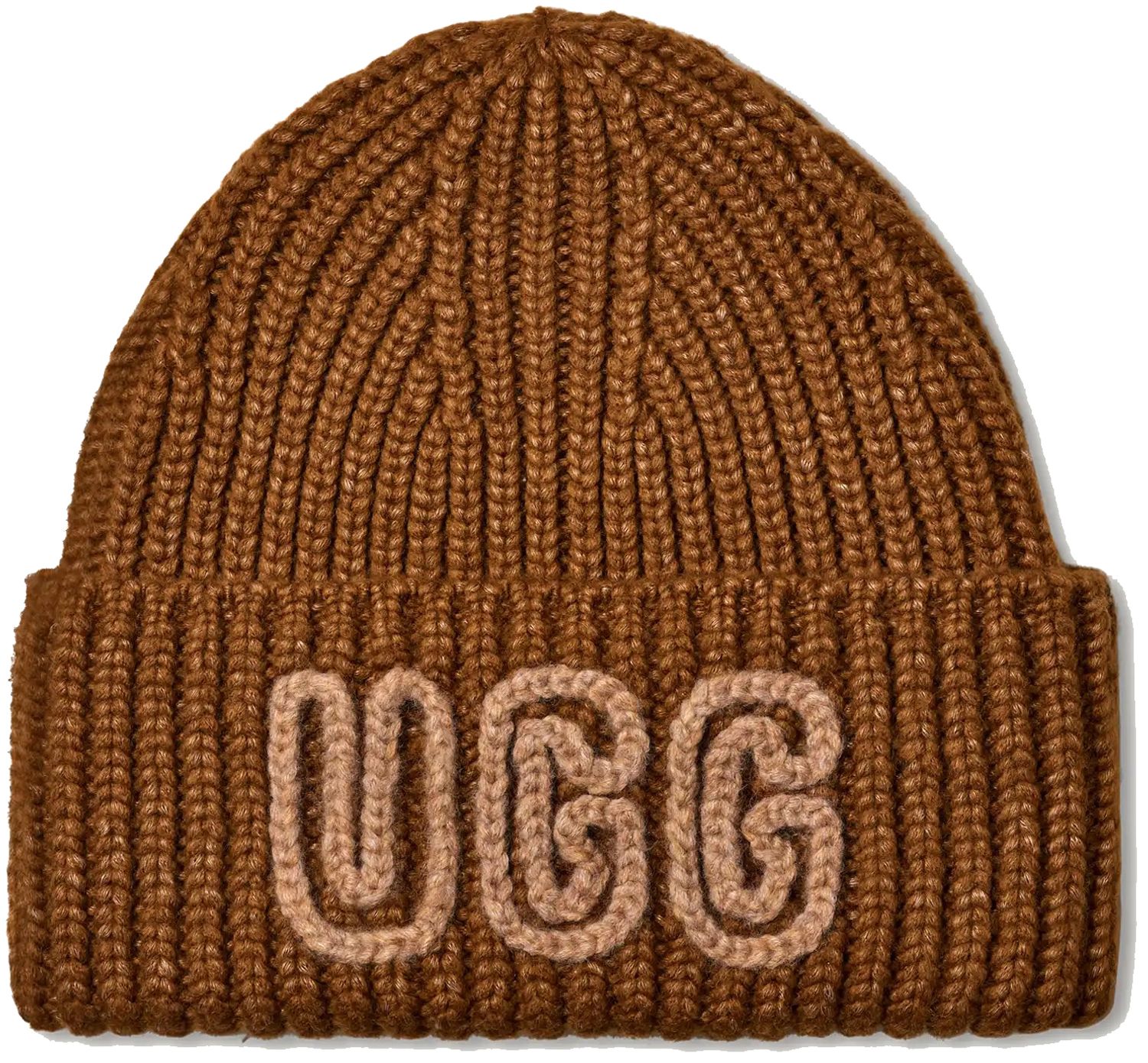 【UGG】 Chunky Crafted Rib Beanie Womens Ugg® Chunky Crafted Rib Beanie In Brown | Soletrader