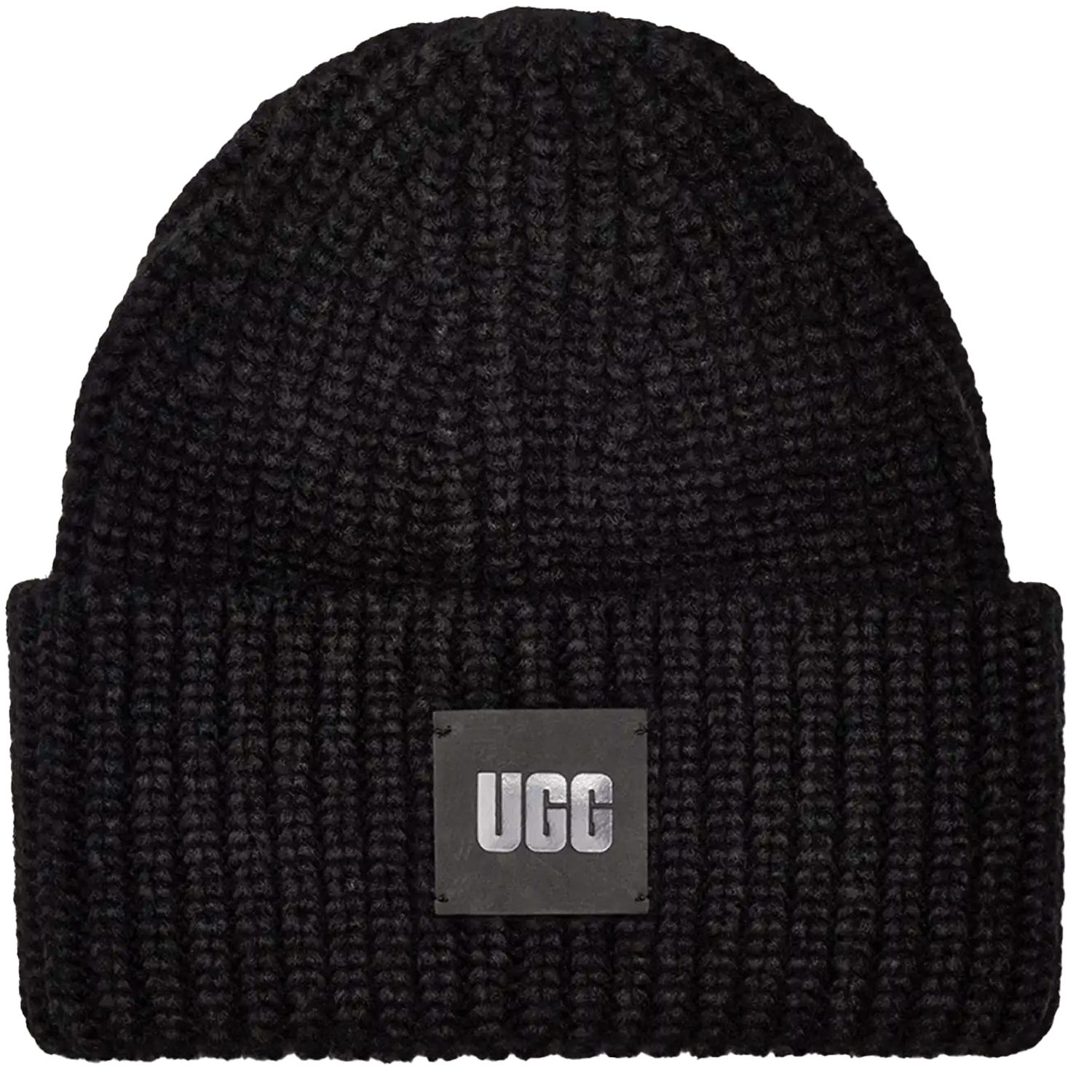 Womens Ugg® Chunky Rib Beanie In Black | Soletrader