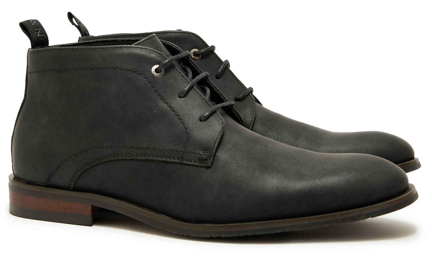 Mens V.Gan Vegan Cranberry Chukka Boots In Black | Soletrader