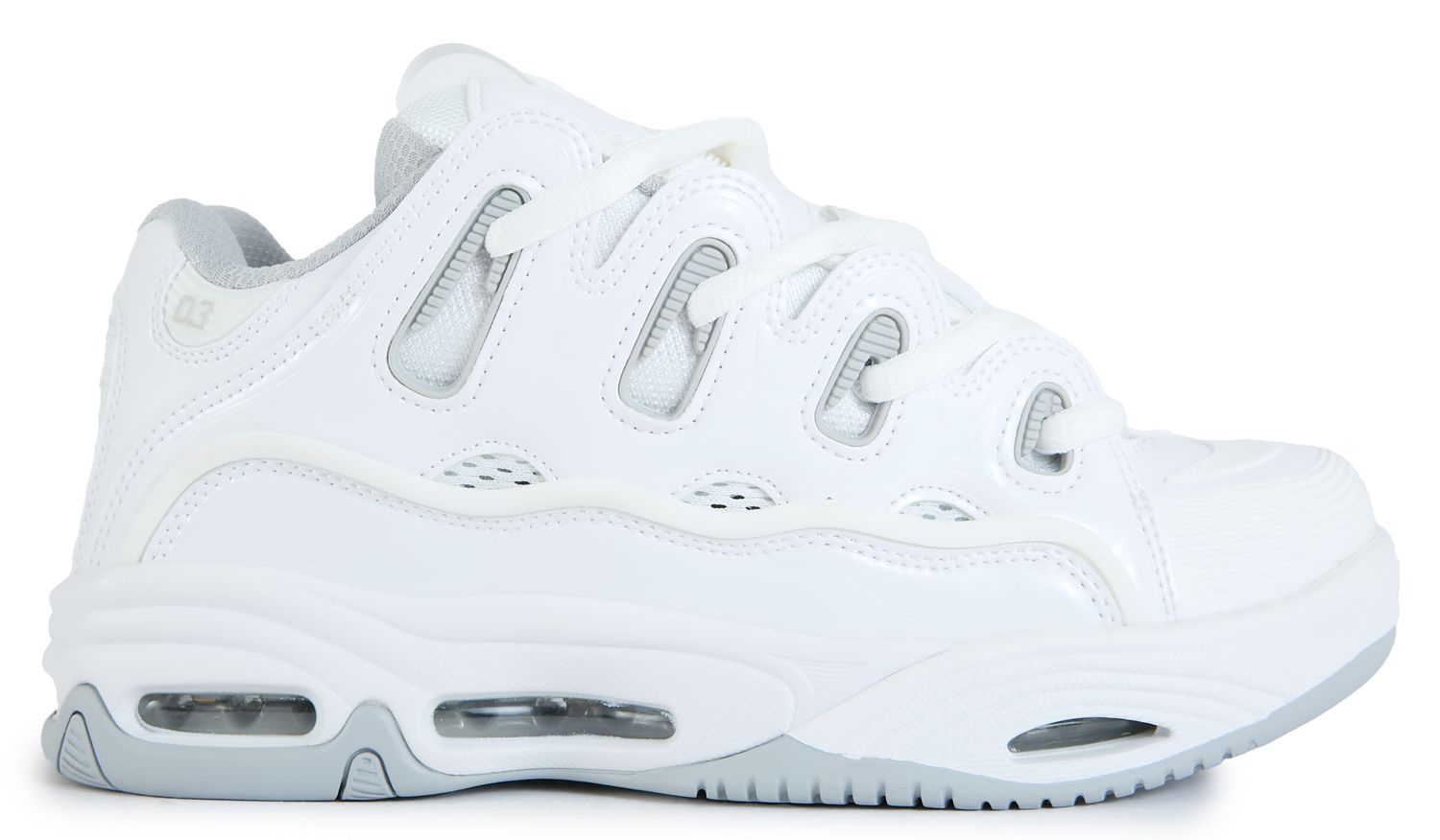 Mens Osiris D3 2001 Sneakers In White Grey White | Soletrader