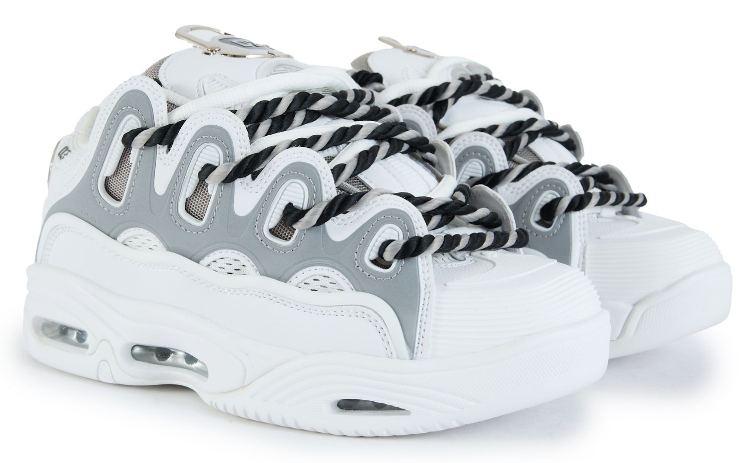Mens Osiris D3 2001 25 Years Sneakers In White Silver | Soletrader