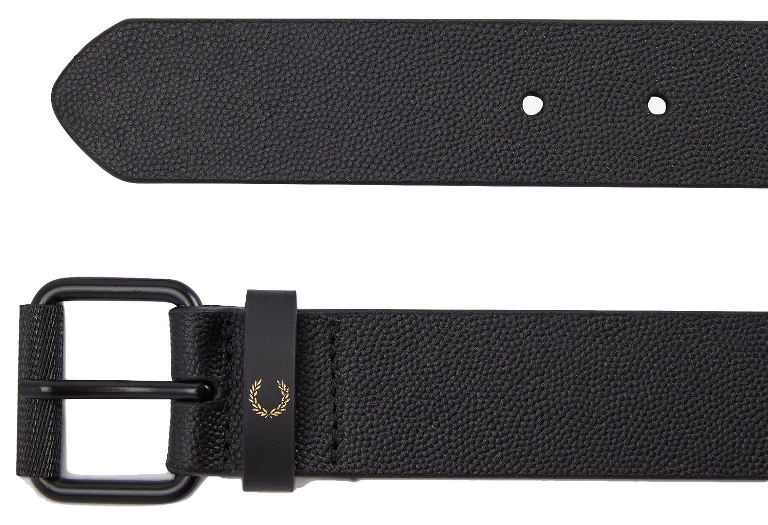 Mens Fred Perry Leather Belt In Black | Soletrader