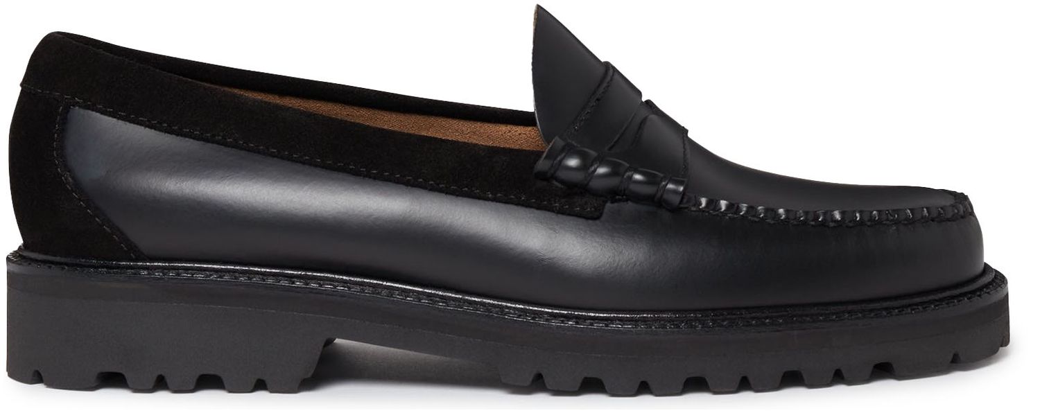Mens G.H.Bass Weejuns 90'S Larson Penny Loafers In Black Leather