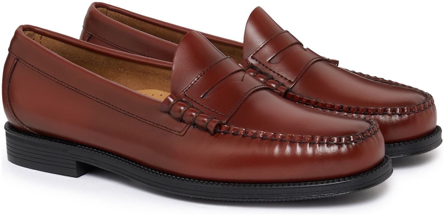 Mens G.H.Bass Easy Weejuns Larson Penny Loafers In Smoke Paprika