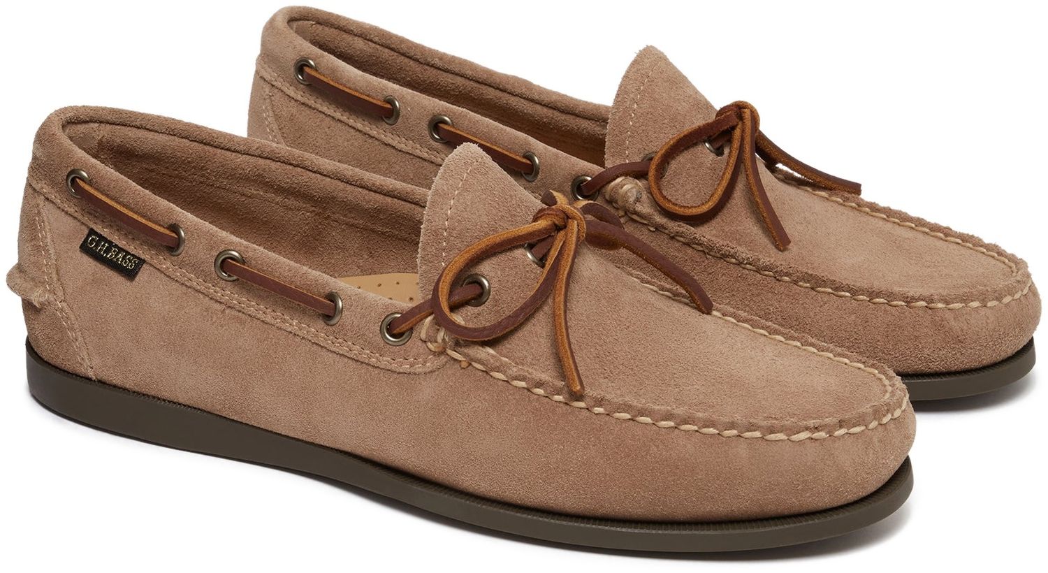 Mens G.H.Bass Camp Moc Decker Shoes In Earth Suede | Soletrader