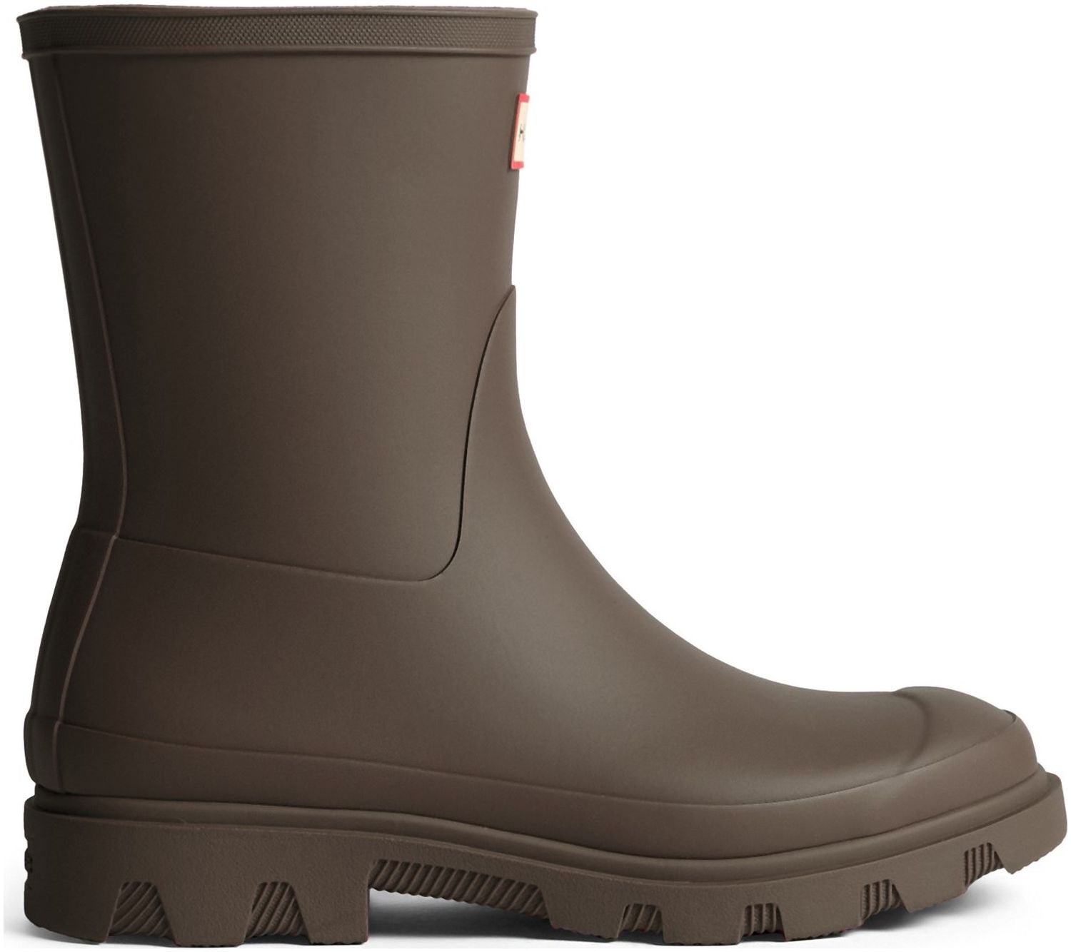 Mens Hunter Downpour Short Wellington Boots In Chocolate Brown