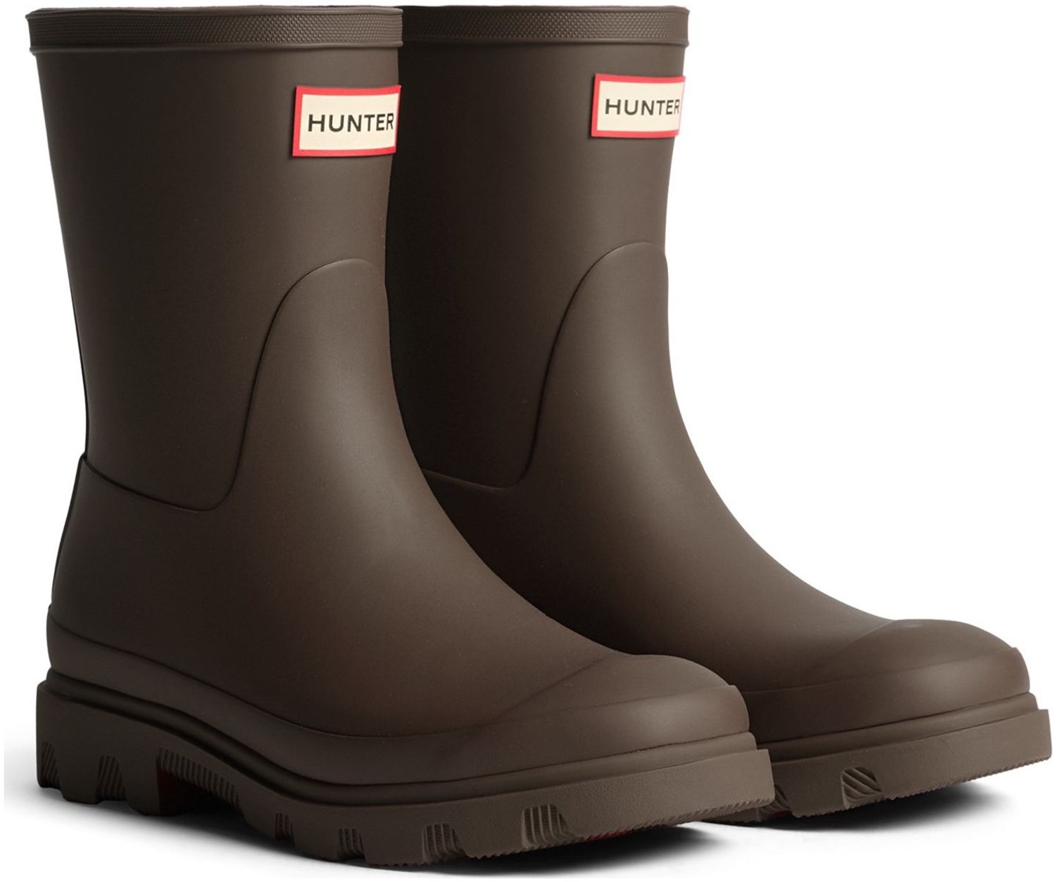 ✾shi__oooo✾ HUNTER ブラウン ショートブーツ Mens Hunter Downpour Short Wellington Boots In Chocolate Brown
