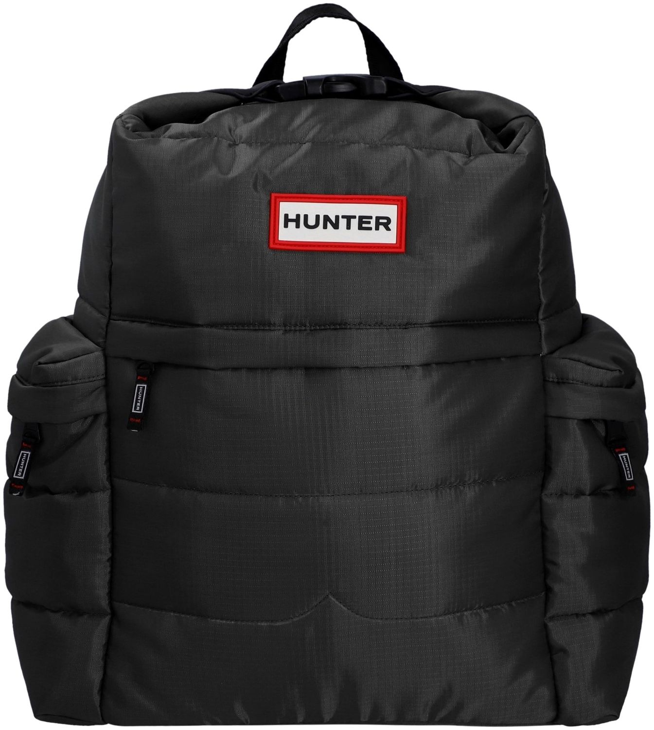 Unisex Hunter Croy Puffer Ripstop Backpack In Black | Soletrader