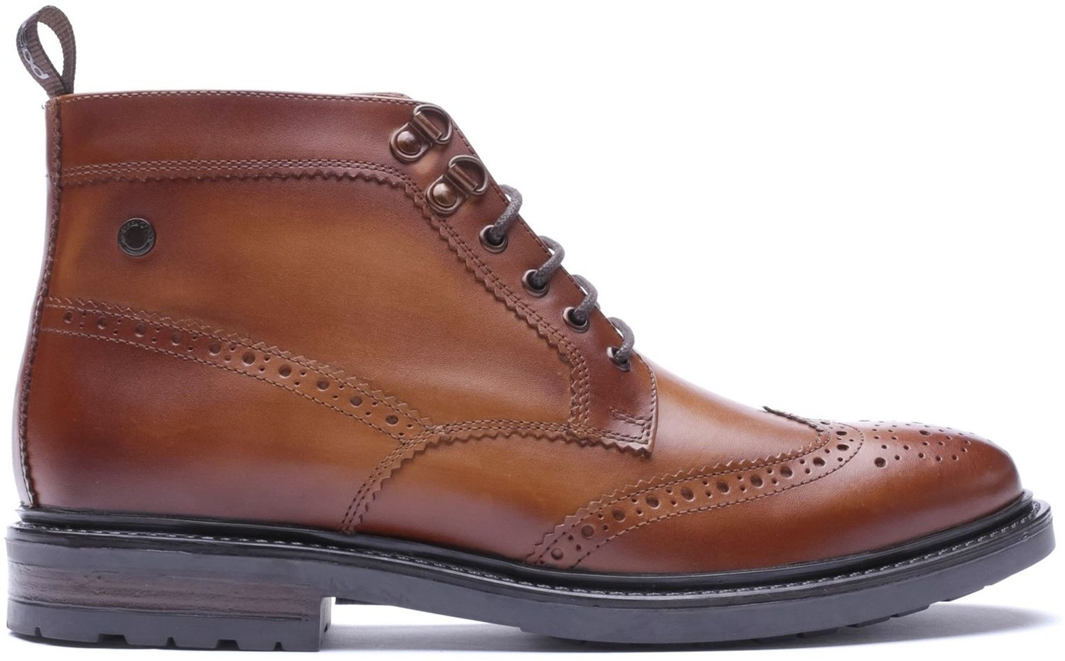Mens Base London Foster Brogue Boots In Tan | Soletrader