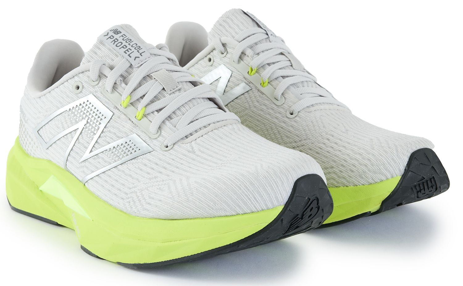 Mens New Balance Fuelcell Propel V5 Sneakers In Grey/Lime | Soletrader