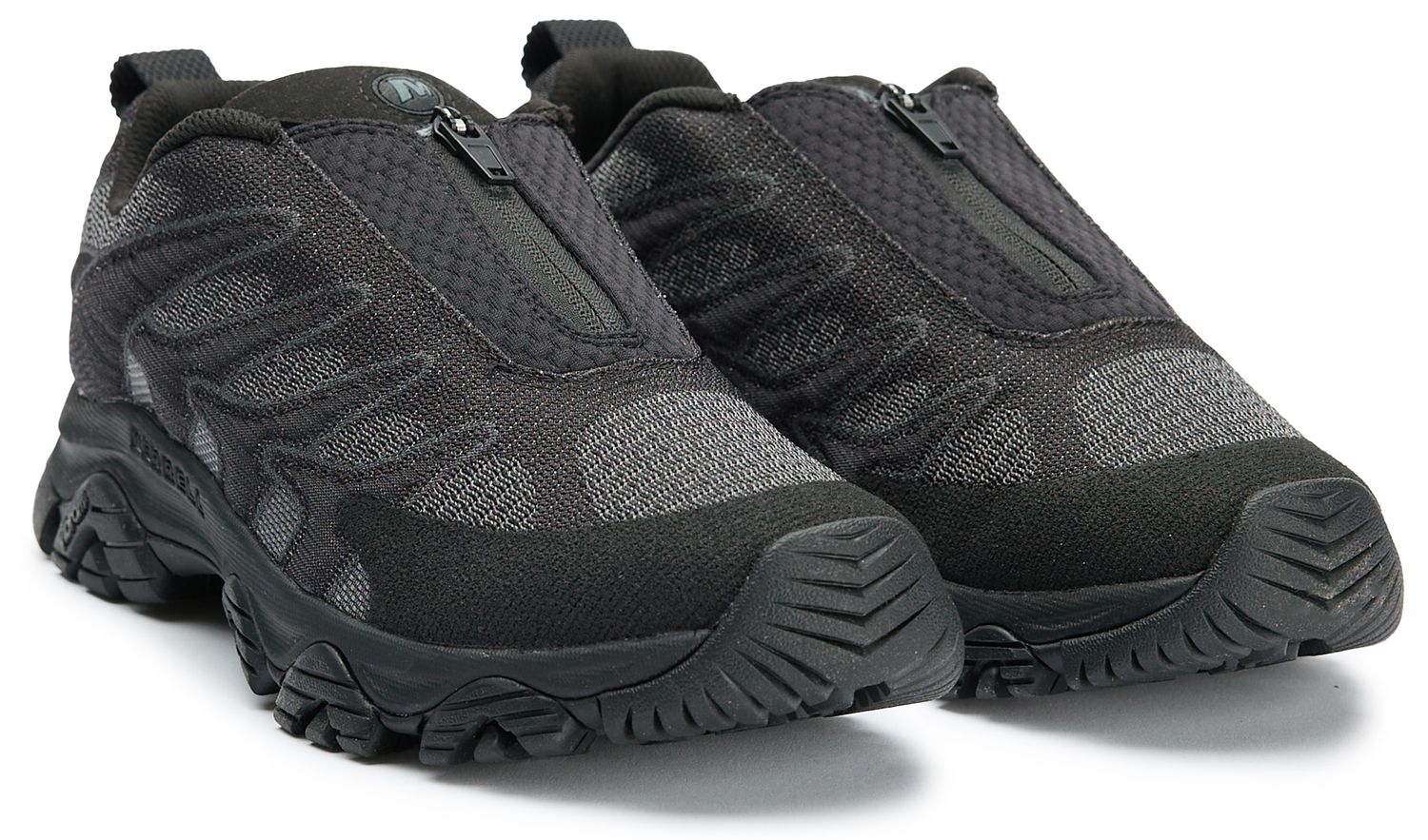 Mens Merrell Moab 3 Trek Zip Sneakers In Black | Soletrader