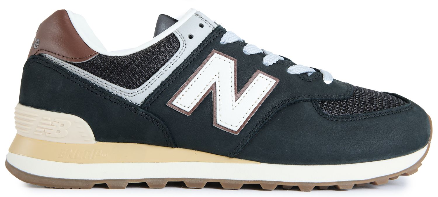 Mens New Balance 574 Sneakers In Black | Soletrader
