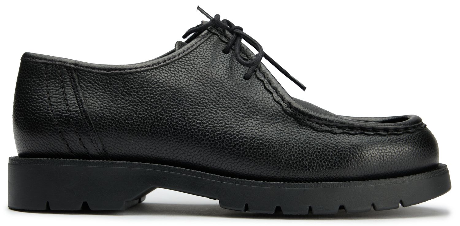 Mens Kleman Padror Grained Shoes In Black | Soletrader