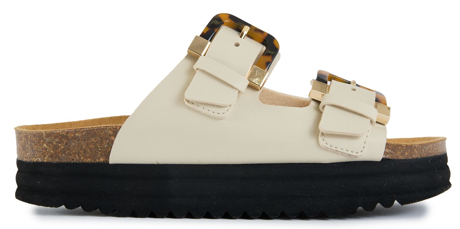 Womens V.Gan Vegan Plum Tortoiseshell Comfort Footbed Sandals In
