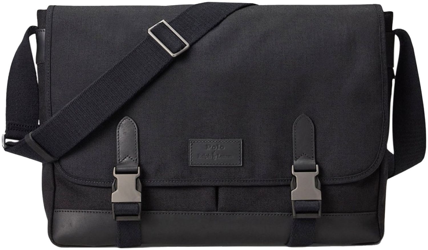 POLOラグビーMessenger Bag Mens Polo Ralph Lauren Messenger Shoulder Bag In Black | Soletrader