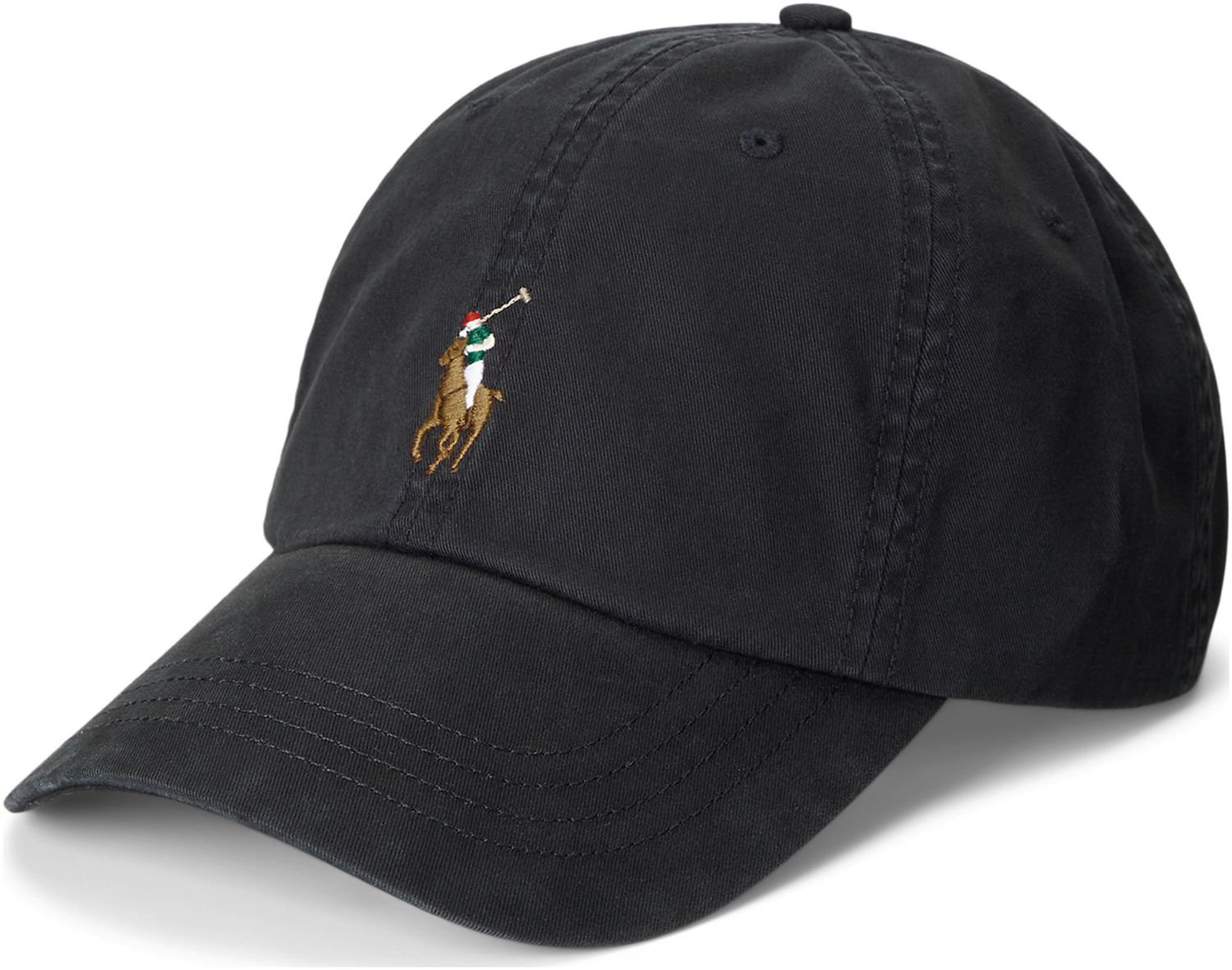 Mens Polo Ralph Lauren Logo Cap In Black | Soletrader