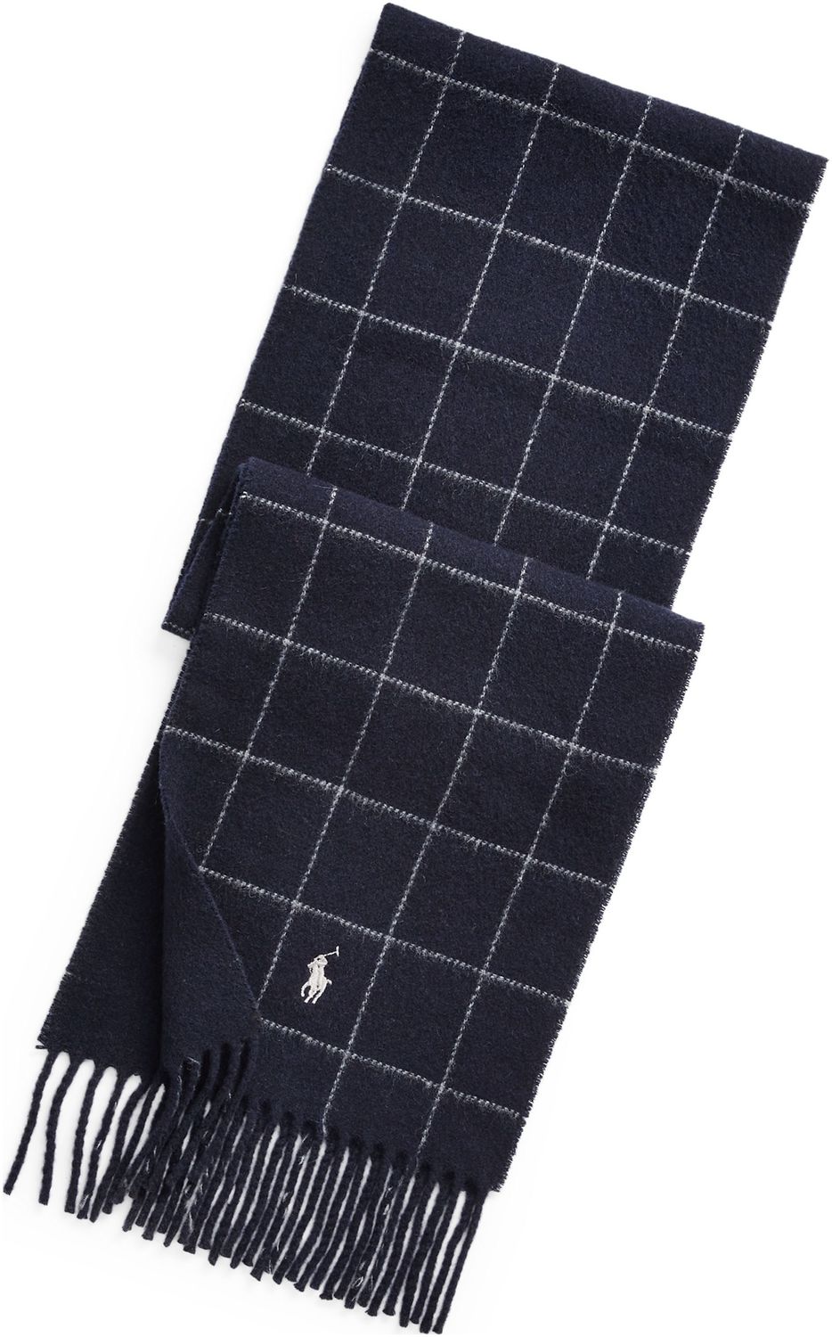Mens Polo Ralph Lauren Reversible Scarf In Blue | Soletrader