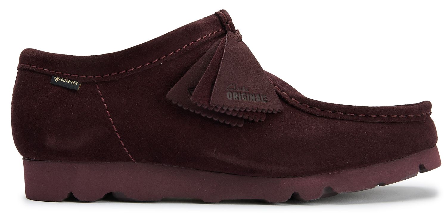 Mens Clarks Wallabee GTX Shoes In Purple Grape | SOLE