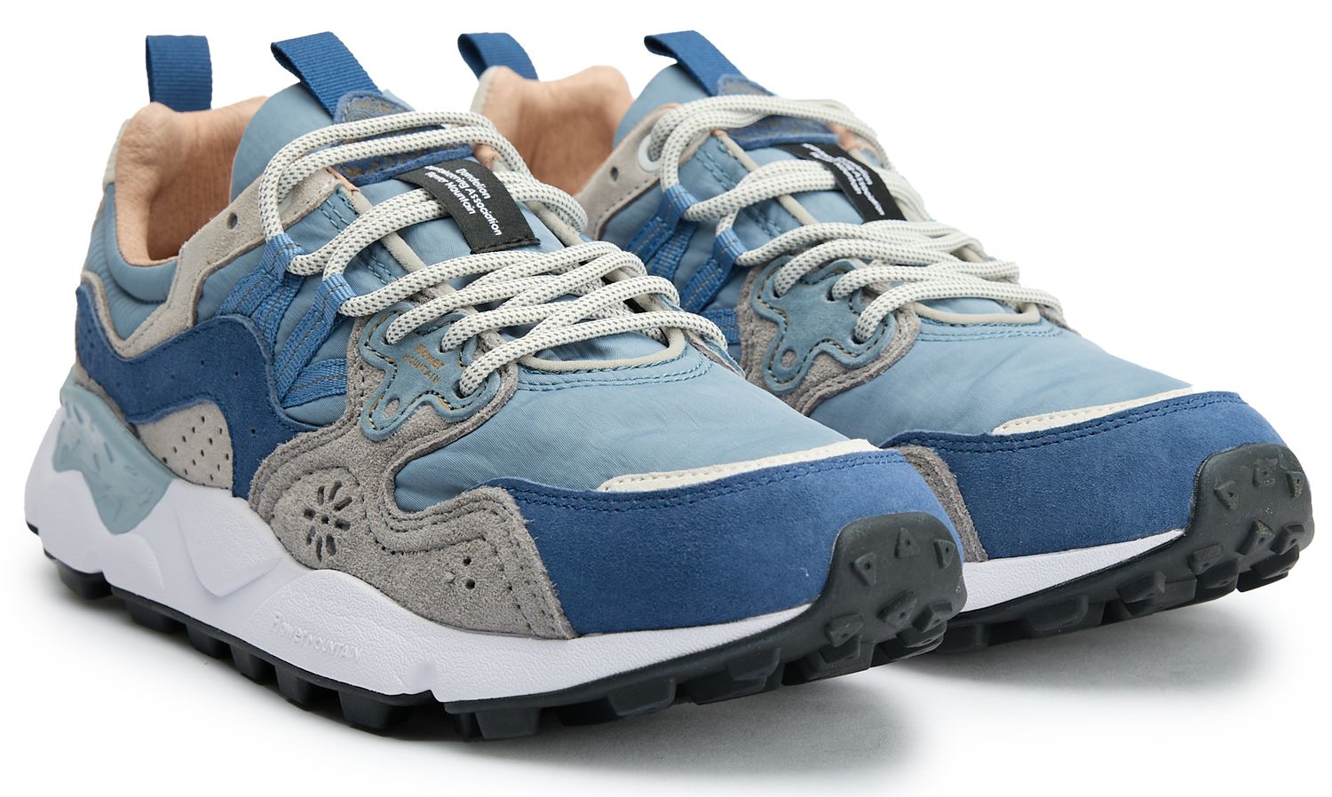 ムーモ 3本 Mens Flower Mountain Yamano 3 Sneakers In Navy/Blue/Light Grey