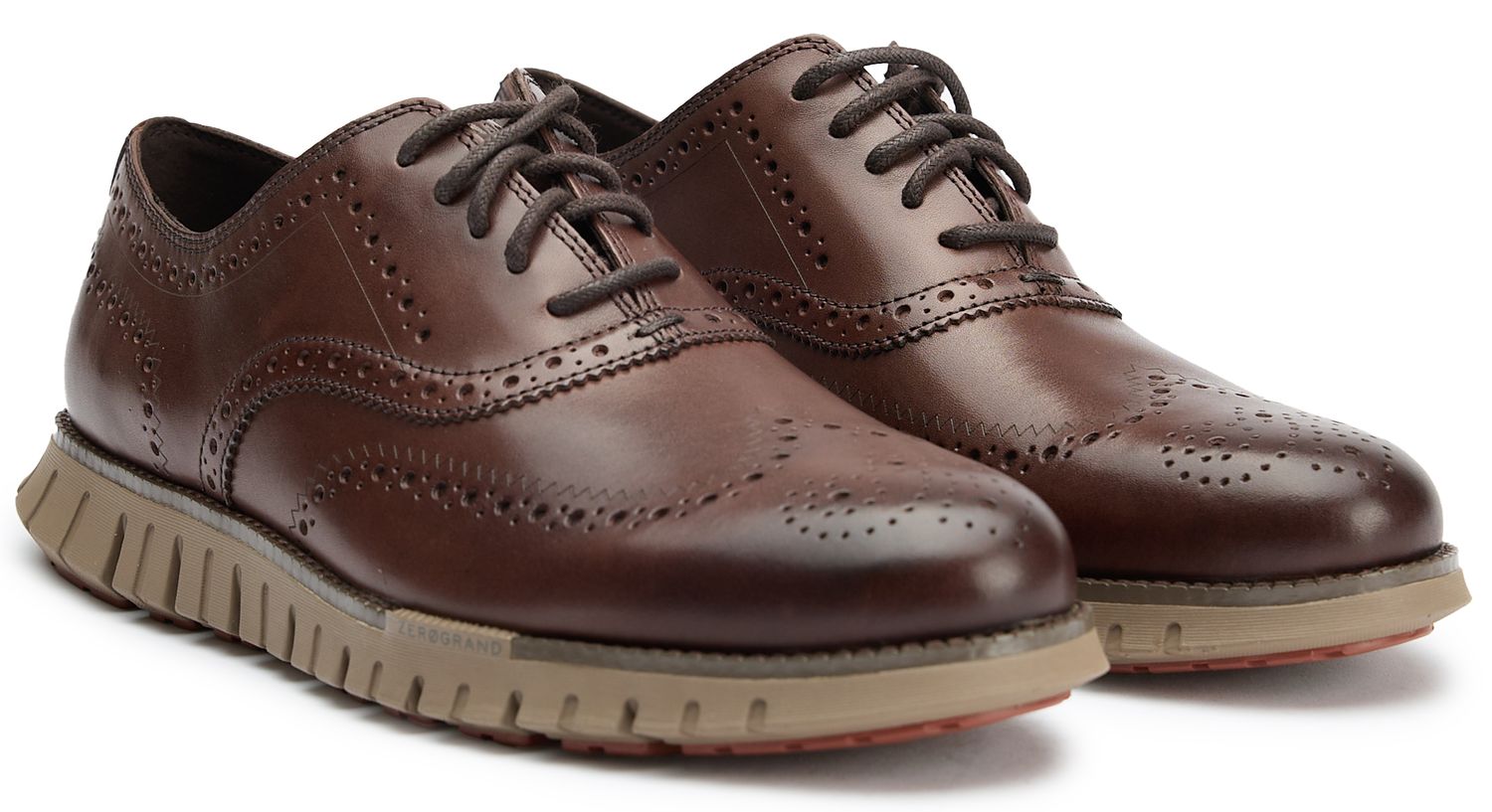 Mens Cole Haan Zerogrand Remastered Wing Tip Oxford Shoes In Dark