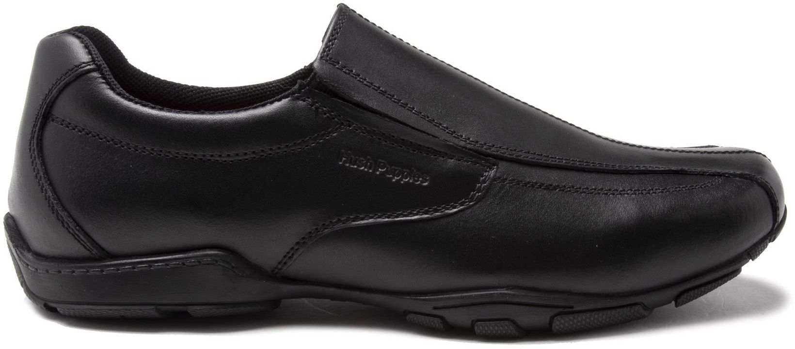 Boys Hush Puppies Elijah Shoes In Black | Soletrader