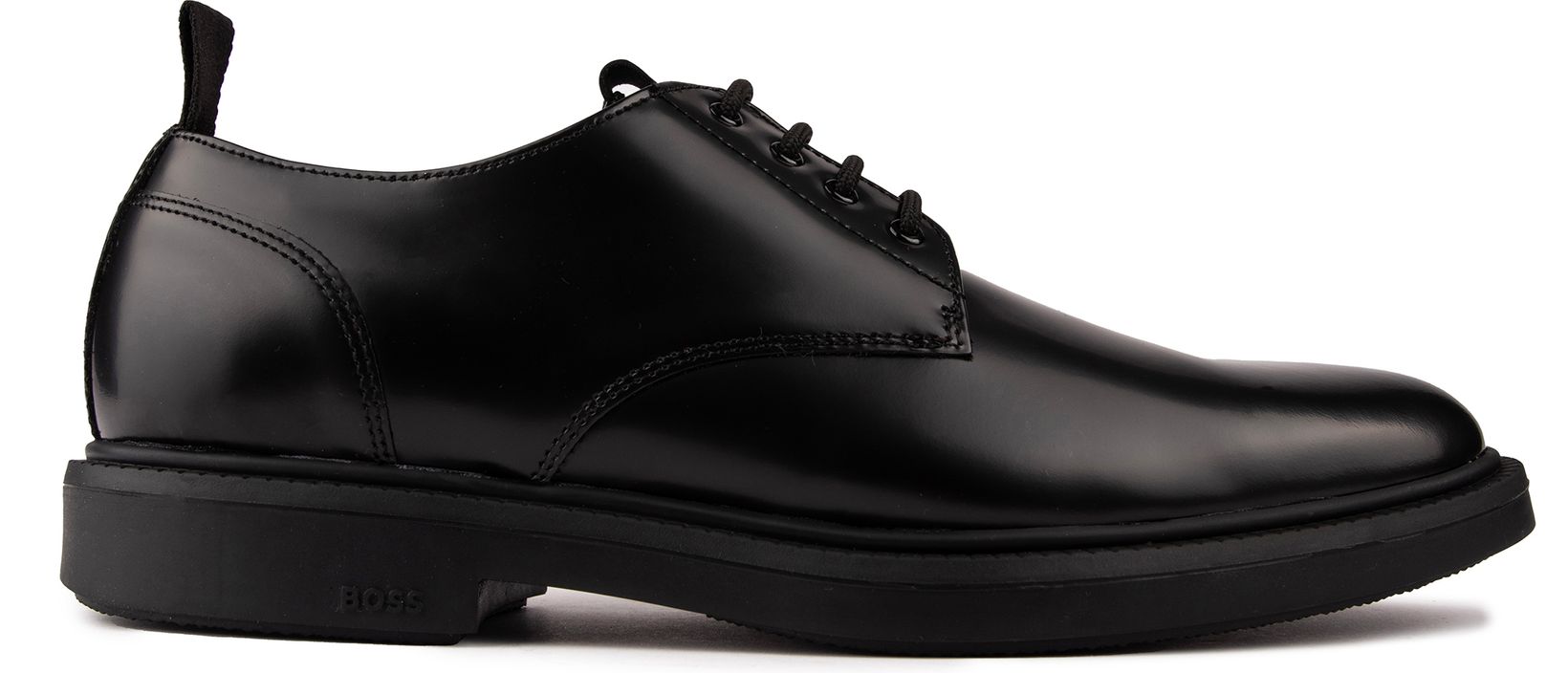 Mens Boss Larry Derby Shoes In Black | Soletrader