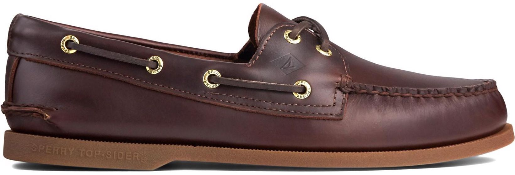 Mens Sperry Authentic Original Leather Boat Shoe Shoes In Amaretto