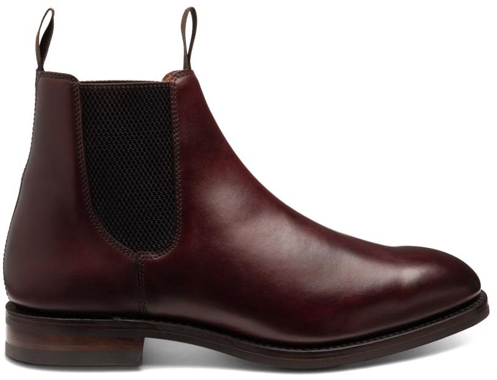 Mens Loake Chatsworth Chelsea Boots In Burgundy Soletrader