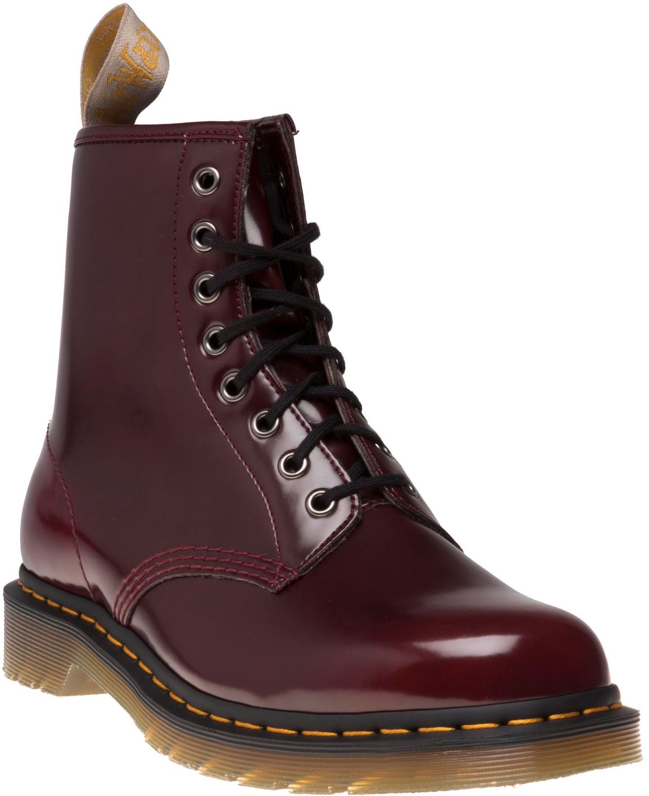 Mens Dr Martens Vegan 1460 Boots In Cherry | Soletrader