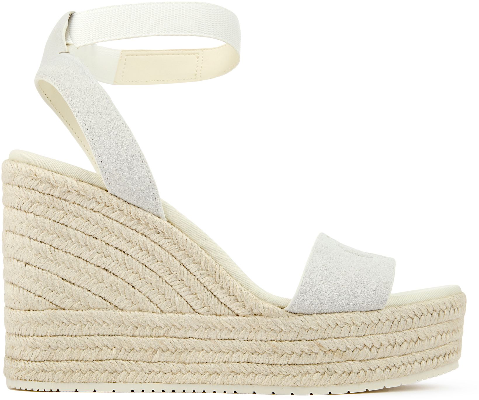 Womens Calvin Klein Espadrille Wedge Sandals In White Soletrader