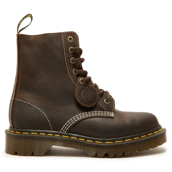 Womens Dr Martens 1460 Wax Commander Leather Lace-Up Boots In