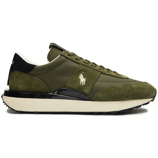 Mens Polo Ralph Lauren Train 89 Sneakers In Olive Green  display picture 3