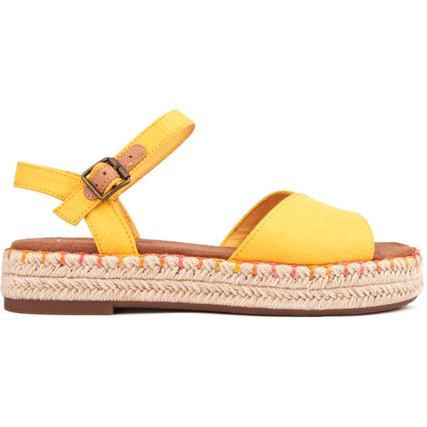 Womens Toms Abby Flatform Sandals In Yellow | Soletrader