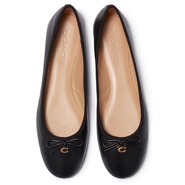COACH Annabel Leather Flat ブラック C Coach Annabel Leather Ballet Flats in Black Size 6 EUC | eBay