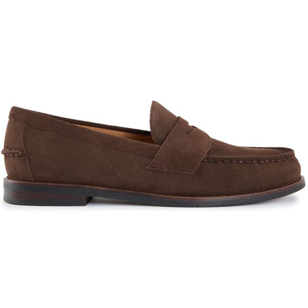 Mens Polo Ralph Lauren Alston Penny Shoes In Dark Brown | Soletrader