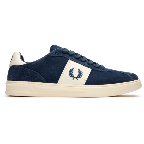 Mens Fred Perry B4 Suede Sneakers In Blue | Soletrader