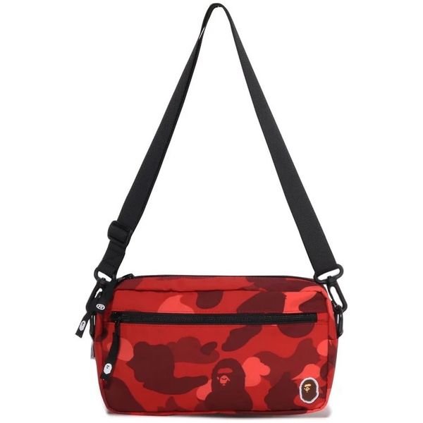 Mens A Bathing Ape Camo Cross Body Bag In Red | SOLE