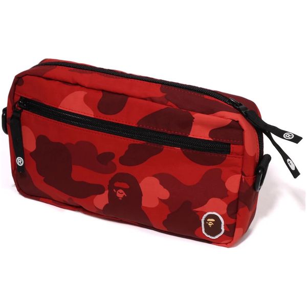 Mens A Bathing Ape Camo Cross Body Bag In Red | SOLE