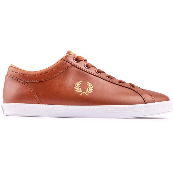 Mens Fred Perry Baseline Sneakers In Tan | Soletrader