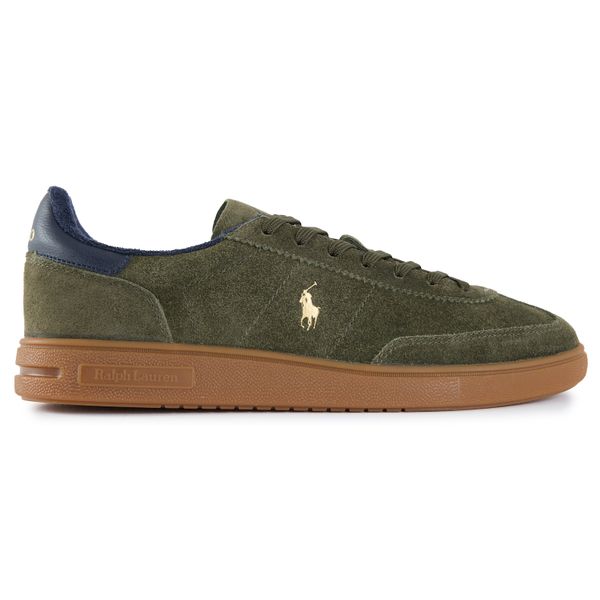 Mens Polo Ralph Lauren Bedford Sneakers In Olive Green | Soletrader