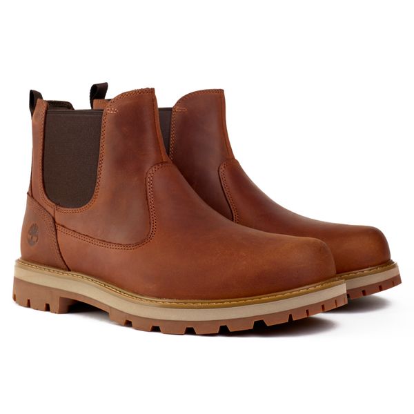 Mens Timberland Britton Road Mid Boots In Brown Soletrader - Main Image